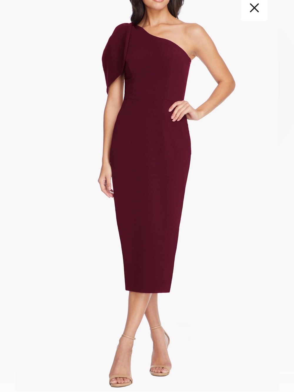 Dress the Population Tiffany One-Shoulder Midi Dress XS